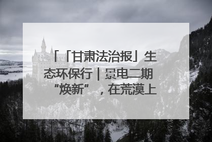 「甘肃法治报」生态环保行｜景电二期“焕新”，在荒漠上筑起一道绿色长城
