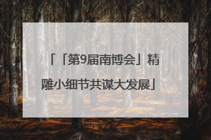 「第9届南博会」精雕小细节共谋大发展