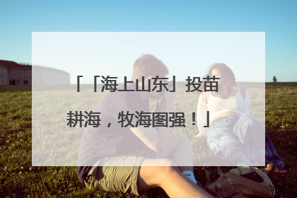 「海上山东」投苗耕海，牧海图强！