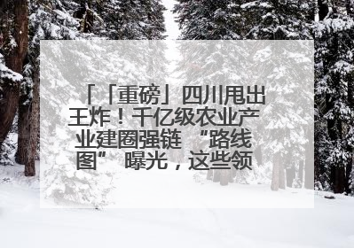 「重磅」四川甩出王炸！千亿级农业产业建圈强链 “路线图” 曝光，这些领域要火！