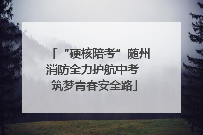 “硬核陪考”随州消防全力护航中考 筑梦青春安全路