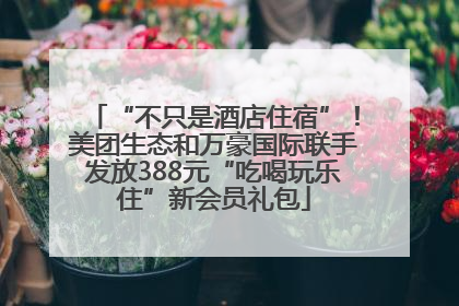“不只是酒店住宿”！美团生态和万豪国际联手发放388元“吃喝玩乐住”新会员礼包