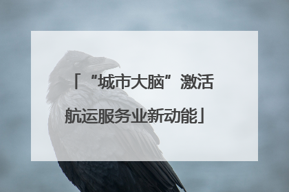 “城市大脑”激活航运服务业新动能