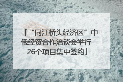 “同江桥头经济区”中俄经贸合作洽谈会举行 26个项目集中签约