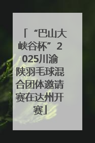 “巴山大峡谷杯”2025川渝陕羽毛球混合团体邀请赛在达州开赛