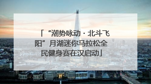 “潮势咏动・北斗飞阳”月湖迷你马拉松全民健身赛在汉启动