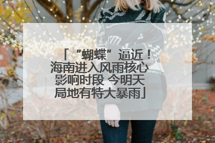 “蝴蝶”逼近！海南进入风雨核心影响时段 今明天局地有特大暴雨