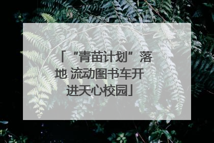 “青苗计划”落地 流动图书车开进天心校园