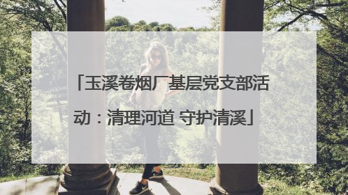 玉溪卷烟厂基层党支部活动：清理河道 守护清溪