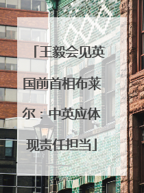 王毅会见英国前首相布莱尔：中英应体现责任担当