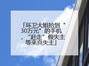 环卫大姐拾到“30万元”的手机，“赶走”假失主等来真失主
