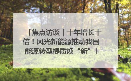 焦点访谈｜十年增长十倍！风光新能源推动我国能源转型提质焕“新”