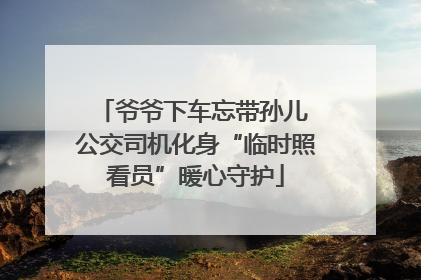 爷爷下车忘带孙儿 公交司机化身“临时照看员”暖心守护