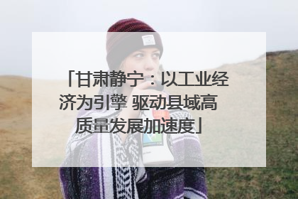 甘肃静宁：以工业经济为引擎 驱动县域高质量发展加速度