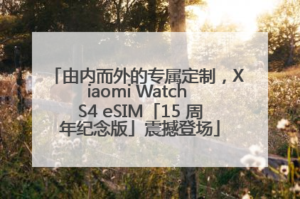 由内而外的专属定制，Xiaomi Watch S4 eSIM「15 周年纪念版」震撼登场