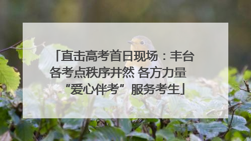 直击高考首日现场：丰台各考点秩序井然 各方力量“爱心伴考”服务考生