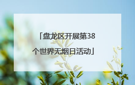 盘龙区开展第38个世界无烟日活动