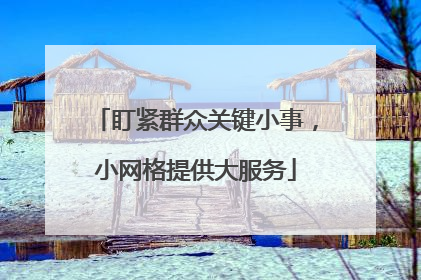 盯紧群众关键小事，小网格提供大服务