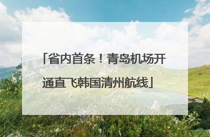省内首条！青岛机场开通直飞韩国清州航线