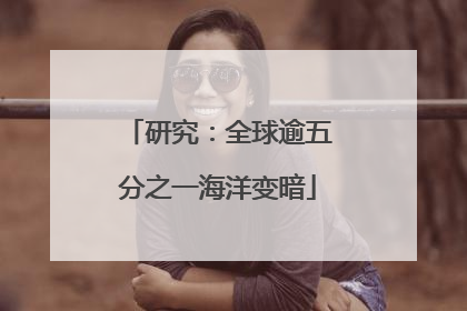 研究：全球逾五分之一海洋变暗