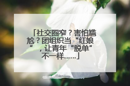 社交圈窄？害怕尴尬？团组织当“红娘”，让青年“脱单”不一样……