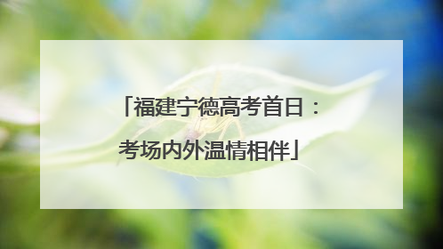 福建宁德高考首日：考场内外温情相伴