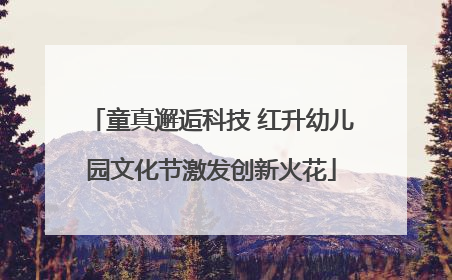 童真邂逅科技 红升幼儿园文化节激发创新火花