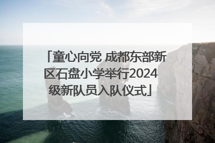 童心向党 成都东部新区石盘小学举行2024级新队员入队仪式
