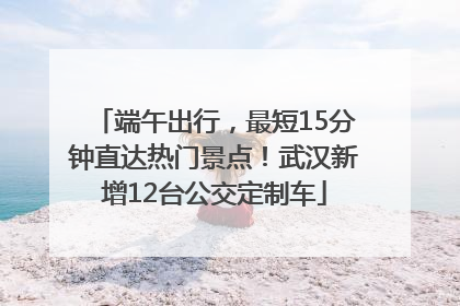 端午出行，最短15分钟直达热门景点！武汉新增12台公交定制车