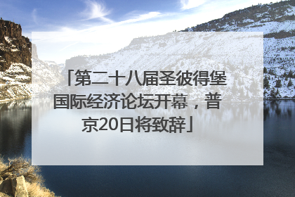第二十八届圣彼得堡国际经济论坛开幕，普京20日将致辞