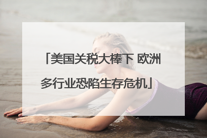 美国关税大棒下 欧洲多行业恐陷生存危机