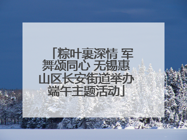 粽叶裹深情 军舞颂同心 无锡惠山区长安街道举办端午主题活动