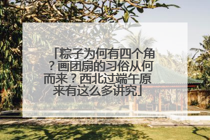 粽子为何有四个角？画团扇的习俗从何而来？西北过端午原来有这么多讲究