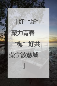 红“新”聚力青春 “梅”好共荣宁波慈城