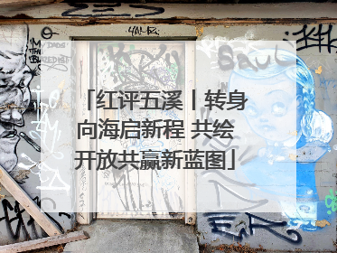 红评五溪丨转身向海启新程 共绘开放共赢新蓝图