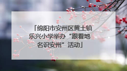 绵阳市安州区黄土镇乐兴小学举办“跟着地名识安州”活动