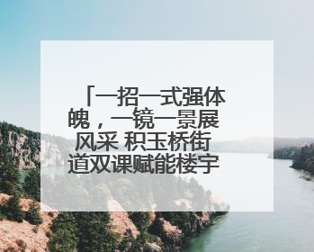 一招一式强体魄，一镜一景展风采 积玉桥街道双课赋能楼宇党建