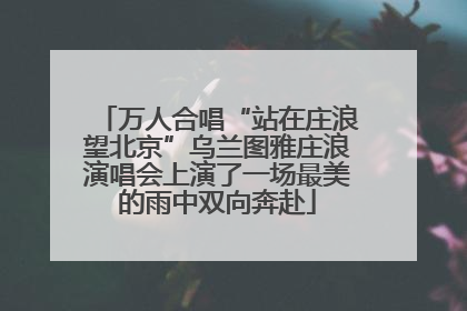 万人合唱“站在庄浪望北京”乌兰图雅庄浪演唱会上演了一场最美的雨中双向奔赴