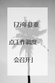 万年县重点工作调度会召开