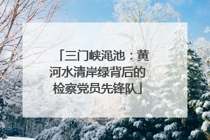 三门峡渑池：黄河水清岸绿背后的检察党员先锋队