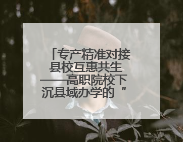 专产精准对接 县校互惠共生——高职院校下沉县域办学的“浙工商”经验