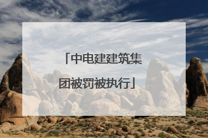 中电建建筑集团被罚被执行