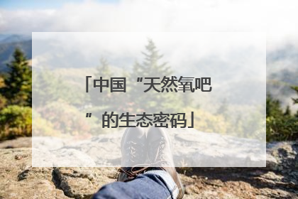 中国“天然氧吧”的生态密码
