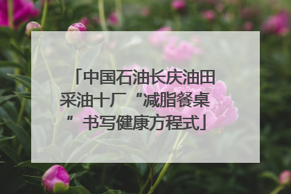 中国石油长庆油田采油十厂“减脂餐桌”书写健康方程式