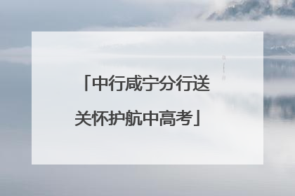 中行咸宁分行送关怀护航中高考