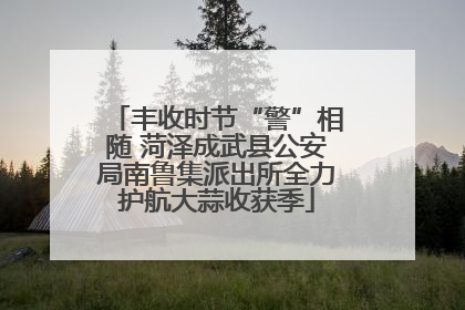 丰收时节“警”相随 菏泽成武县公安局南鲁集派出所全力护航大蒜收获季