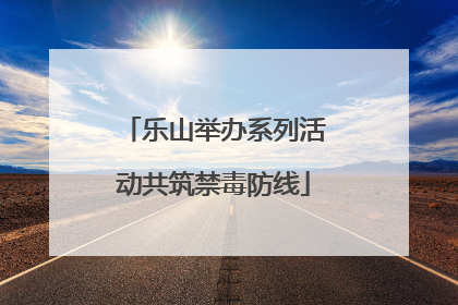 乐山举办系列活动共筑禁毒防线