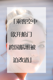乘客空中欲开舱门 跨国航班被迫改道