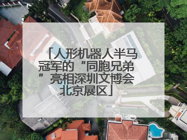 人形机器人半马冠军的“同胞兄弟”亮相深圳文博会北京展区