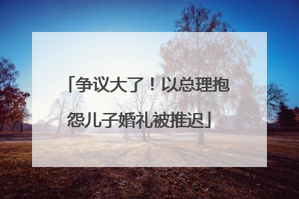 争议大了！以总理抱怨儿子婚礼被推迟